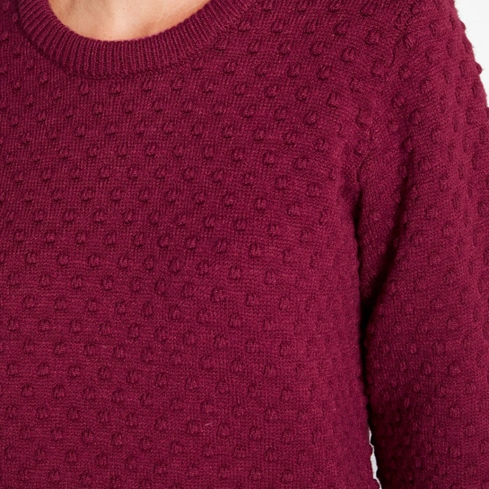 Modcloth Excellent Example Textured Burgandy Knit… - image 4